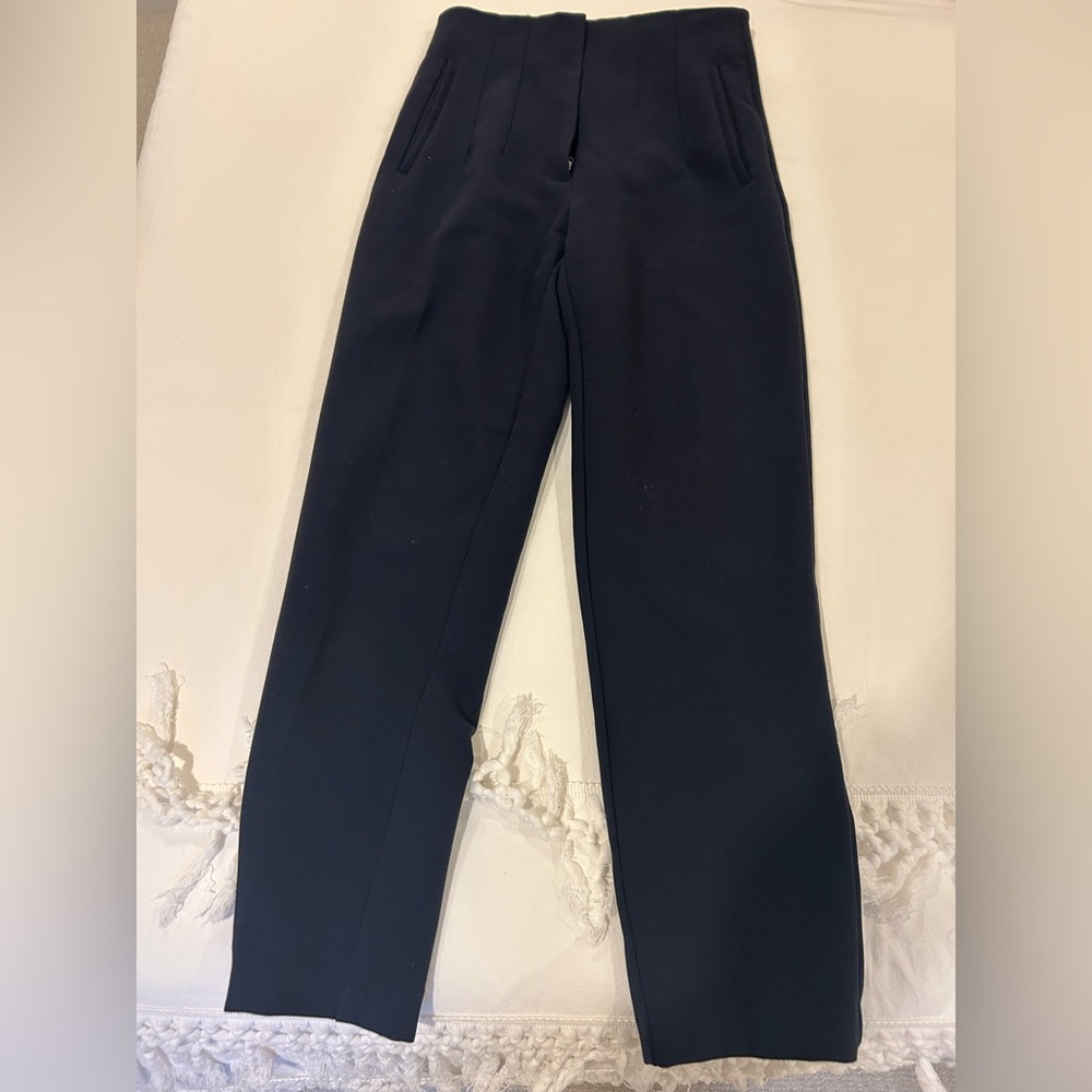 Zara Women's Navy Straight Leg Pants